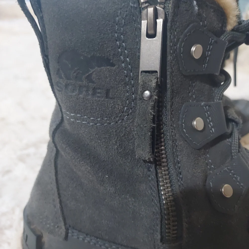 Sorel Explorer Women's II Joan Dual Zip Waterproof Fleece Lined Boots Size 5